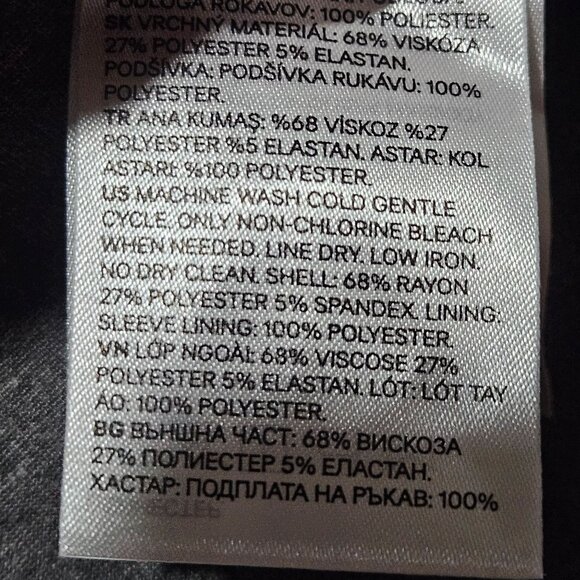 46R Mens Grey Blazer Jacket H&M Slim Fit Button Stylish Design Lightweight - Picture 9 of 13